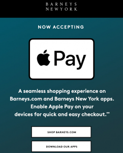 Barneys Apple Pay 1