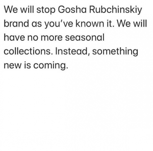 Gosha Rubchinskiy Says Bye to Seasonal Collections