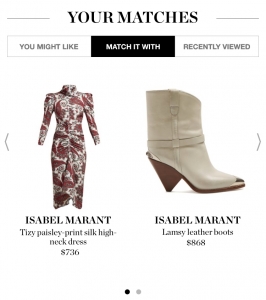Matchesfashion "Match It With" Product Suggestions