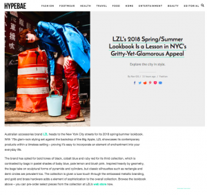 LZL Brand Feature in HYPEBAE